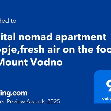 Apartment Digital Nomad Comfy Apartment,foot Mountain Vodno And Millennium Cross,19 Min By Walk To Cener,free Parking *